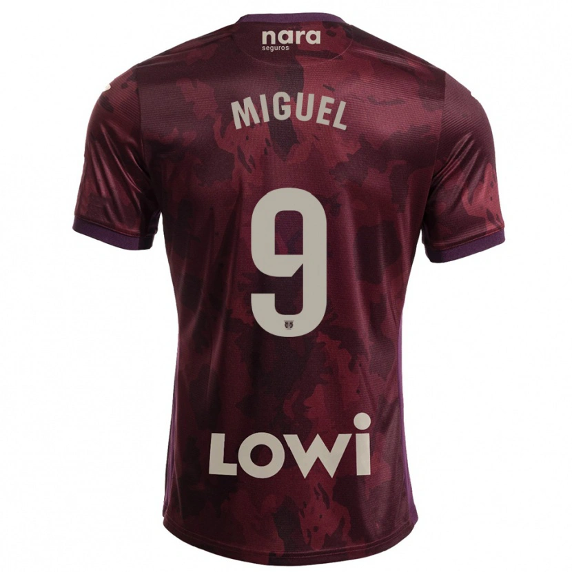 Danxen Pánské Miguel De La Fuente #9 Burgundská Bílá Daleko Hráčské Dresy 2025/26 Dres