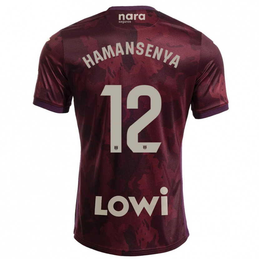 Danxen Pánské David Hamansenya #12 Burgundská Bílá Daleko Hráčské Dresy 2025/26 Dres
