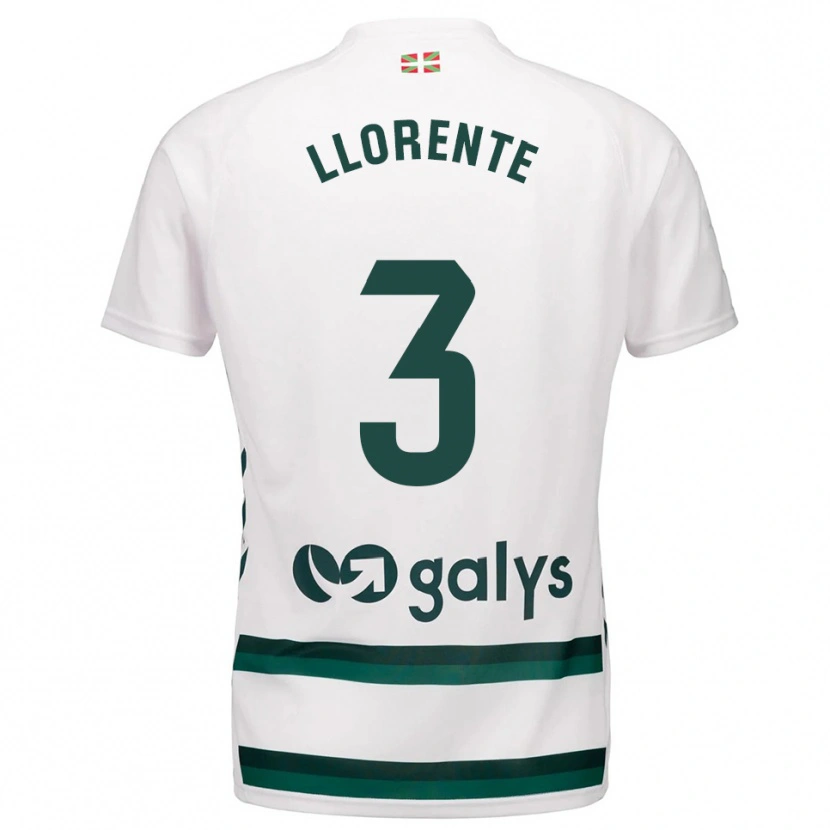 Danxen Pánské Oier Llorente #3 Bílá Zelená Daleko Hráčské Dresy 2025/26 Dres