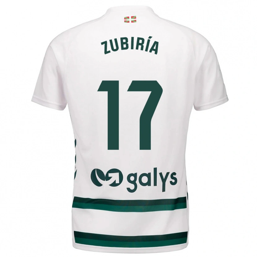 Danxen Pánské Iker Zubiría #17 Bílá Zelená Daleko Hráčské Dresy 2025/26 Dres