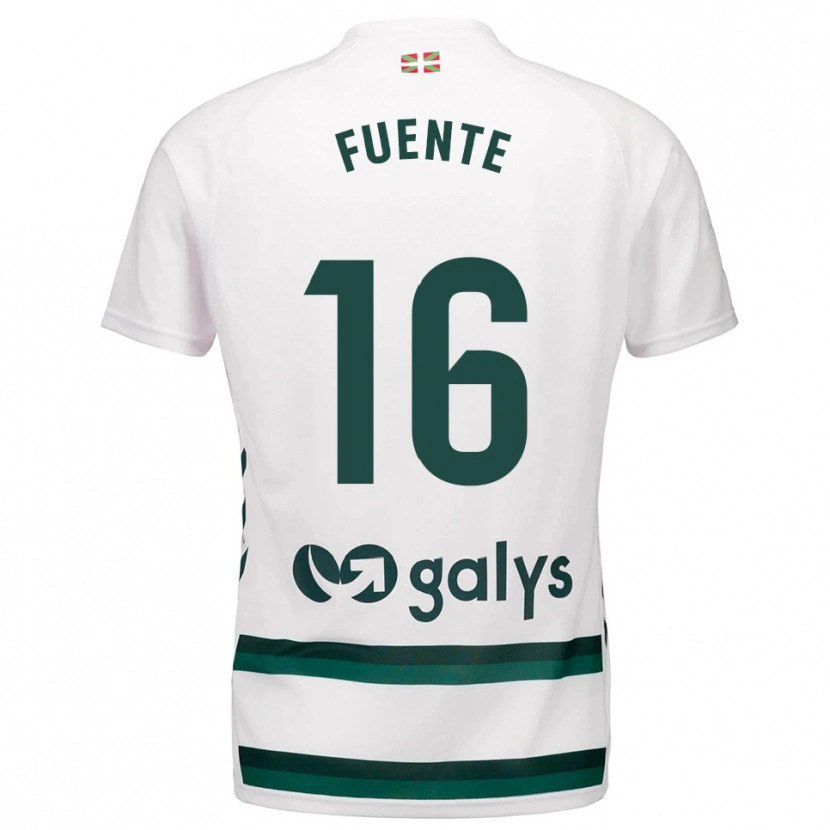 Danxen Pánské Mario Fuente #16 Bílá Zelená Daleko Hráčské Dresy 2025/26 Dres