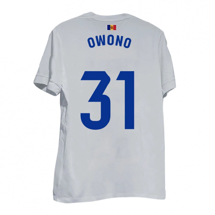 Danxen Pánské Jesús Owono #31 Bílá Modrá Žlutá Daleko Hráčské Dresy 2025/26 Dres