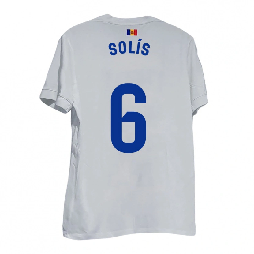 Danxen Pánské Alberto Solís #6 Bílá Modrá Žlutá Daleko Hráčské Dresy 2025/26 Dres