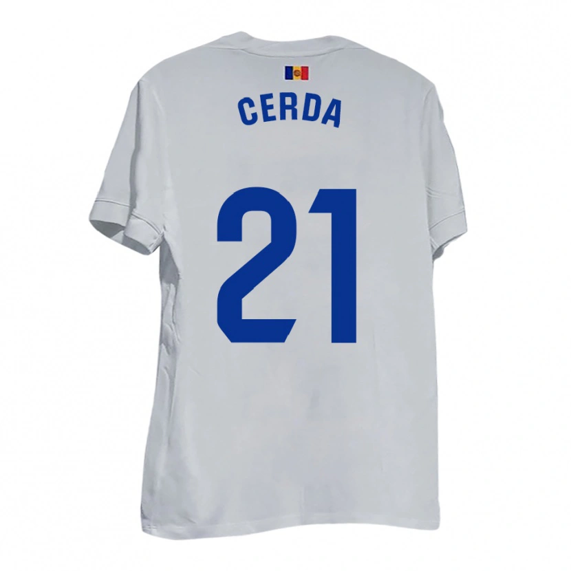Danxen Pánské Josep Cerdà #21 Bílá Modrá Žlutá Daleko Hráčské Dresy 2025/26 Dres