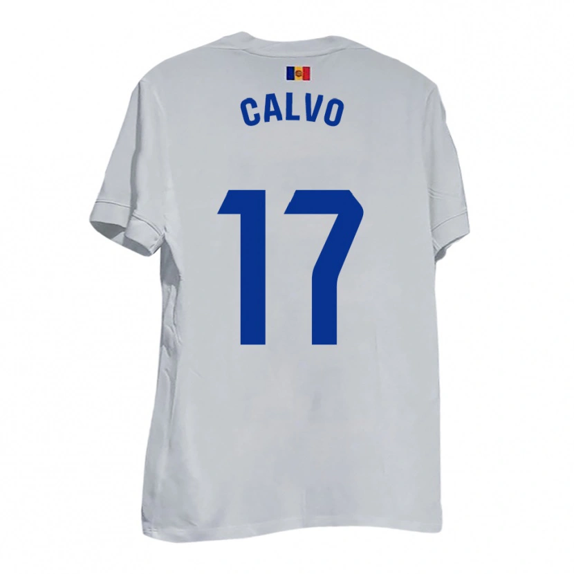 Danxen Pánské Álex Calvo #17 Bílá Modrá Žlutá Daleko Hráčské Dresy 2025/26 Dres