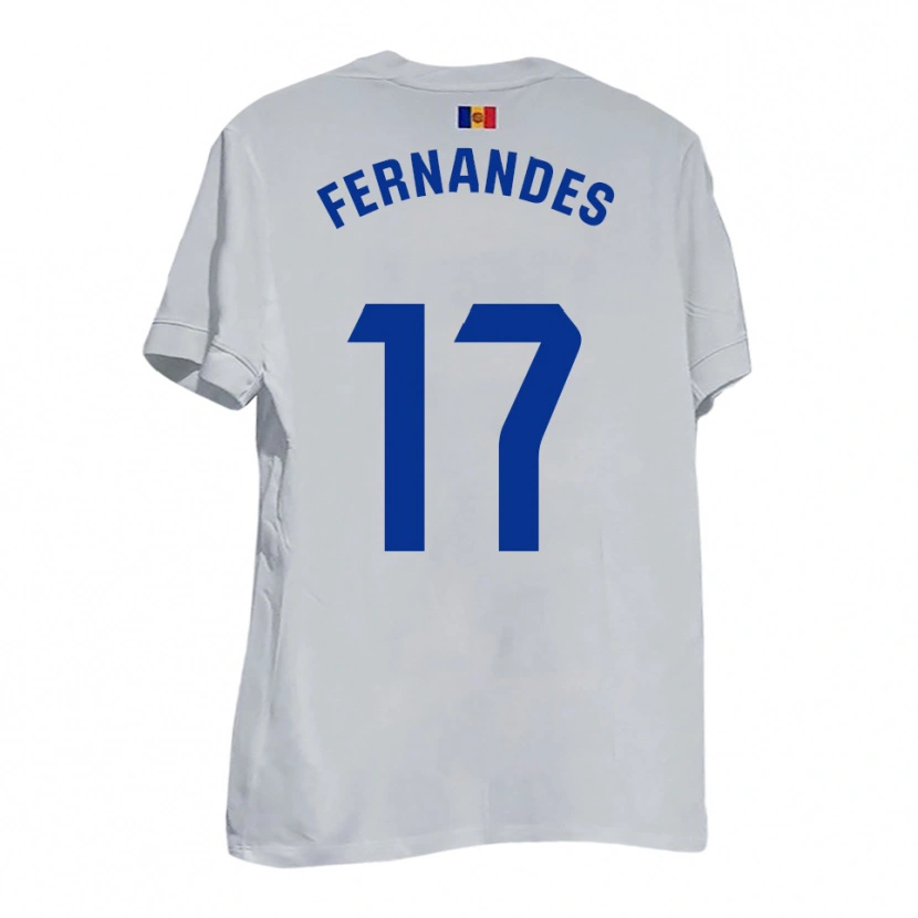 Danxen Pánské Saúl Fernandes #17 Bílá Modrá Žlutá Daleko Hráčské Dresy 2025/26 Dres