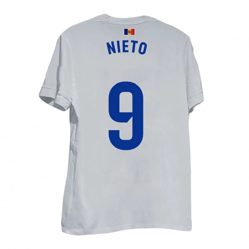 Danxen Pánské Manu Nieto #9 Bílá Modrá Žlutá Daleko Hráčské Dresy 2025/26 Dres