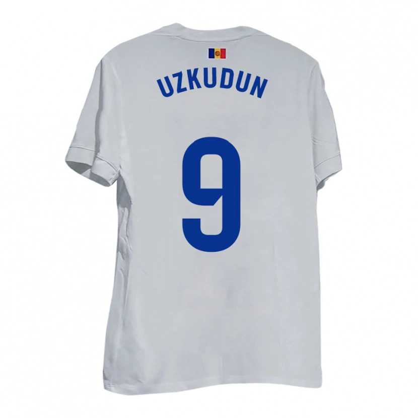 Danxen Pánské Aitor Uzkudun #9 Bílá Modrá Žlutá Daleko Hráčské Dresy 2025/26 Dres