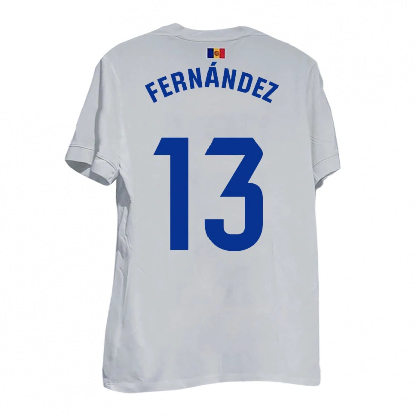 Danxen Pánské Ferran Fernández #13 Bílá Modrá Žlutá Daleko Hráčské Dresy 2025/26 Dres