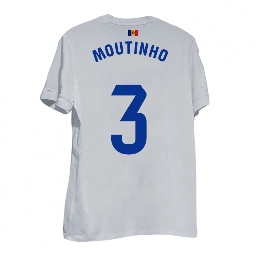 Danxen Pánské Joel Moutinho #3 Bílá Modrá Žlutá Daleko Hráčské Dresy 2025/26 Dres