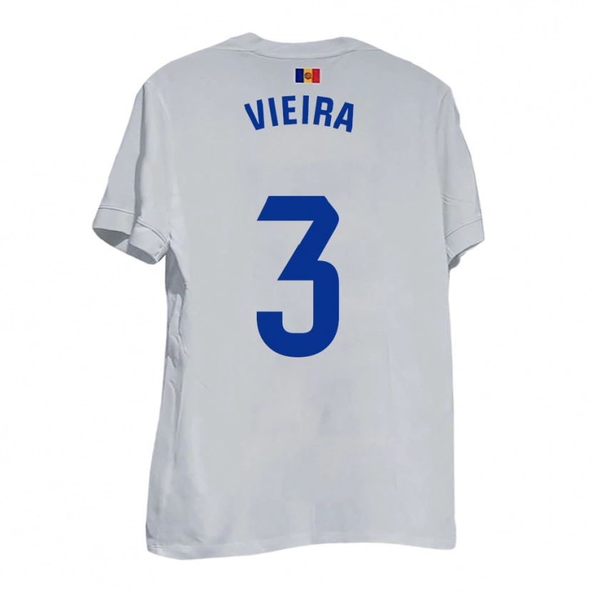 Danxen Pánské Daniel Vieira #3 Bílá Modrá Žlutá Daleko Hráčské Dresy 2025/26 Dres