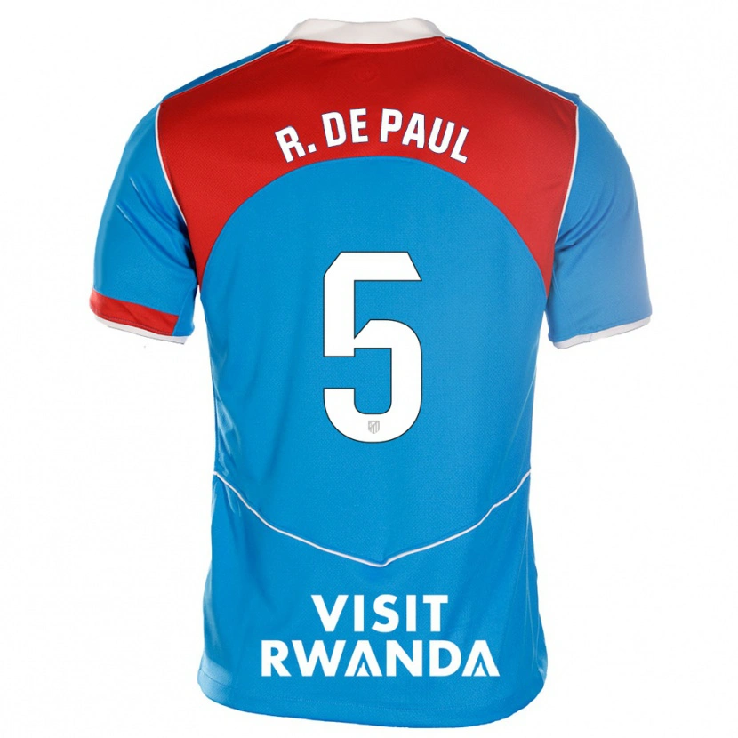 Danxen Pánské Rodrigo De Paul #5 Modrá Bílá Třetí Hráčské Dresy 2025/26 Dres