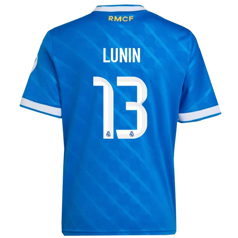 Danxen Pánské Andriy Lunin #13 Modrá Bílá Třetí Hráčské Dresy 2025/26 Dres