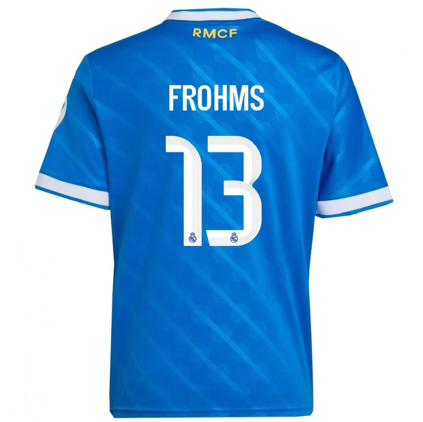 Danxen Pánské Merle Frohms #13 Modrá Bílá Třetí Hráčské Dresy 2025/26 Dres