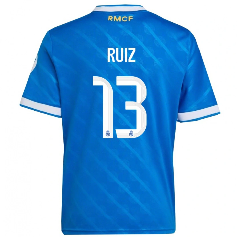 Danxen Pánské Guillermo Ruiz #13 Modrá Bílá Třetí Hráčské Dresy 2025/26 Dres