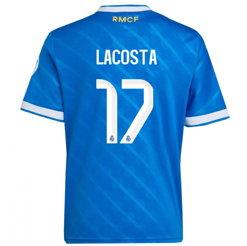 Danxen Pánské Diego Lacosta #17 Modrá Bílá Třetí Hráčské Dresy 2025/26 Dres