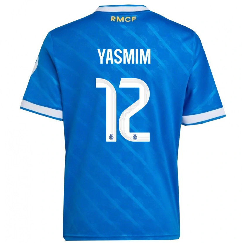 Danxen Pánské Yasmim Assis Ribeiro #12 Modrá Bílá Třetí Hráčské Dresy 2025/26 Dres