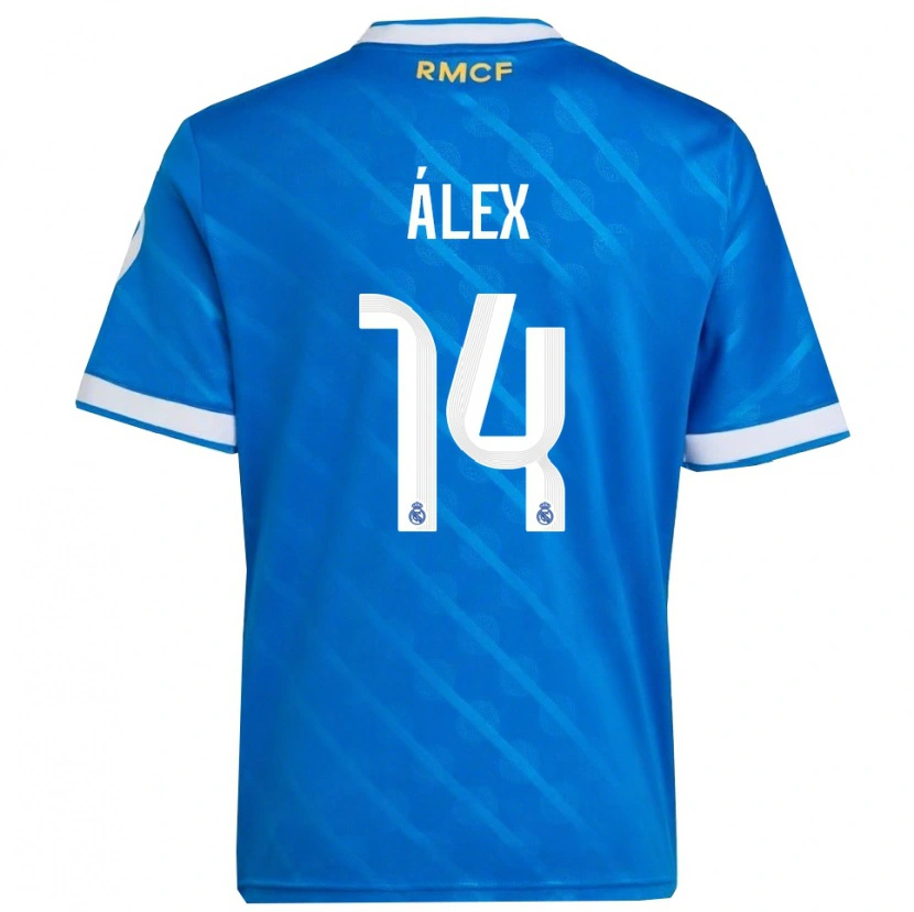 Danxen Pánské Álex Pérez #14 Modrá Bílá Třetí Hráčské Dresy 2025/26 Dres