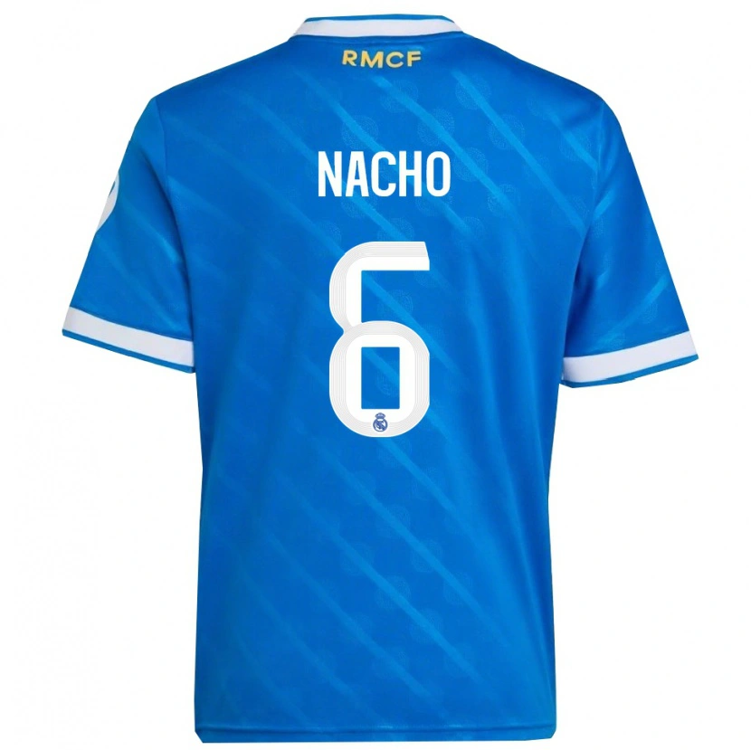 Danxen Pánské Nacho Fernandez #6 Modrá Bílá Třetí Hráčské Dresy 2025/26 Dres