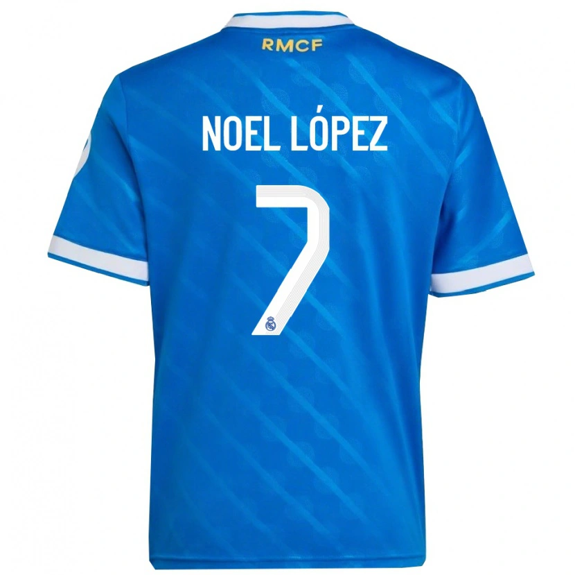 Danxen Pánské Noel López #7 Modrá Bílá Třetí Hráčské Dresy 2025/26 Dres