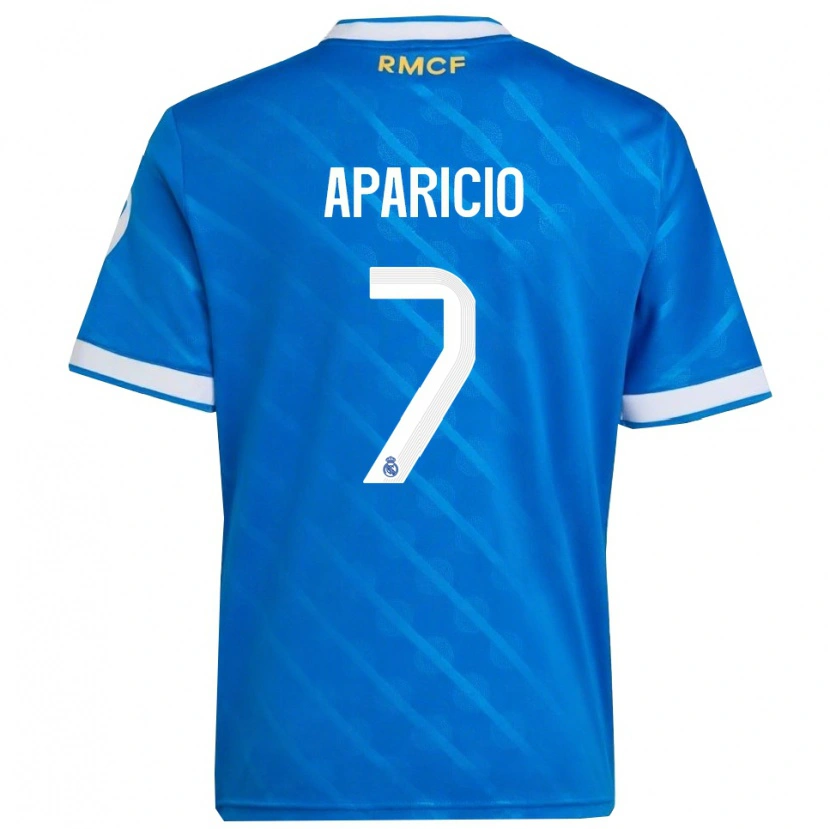 Danxen Pánské Esteban Aparicio #7 Modrá Bílá Třetí Hráčské Dresy 2025/26 Dres