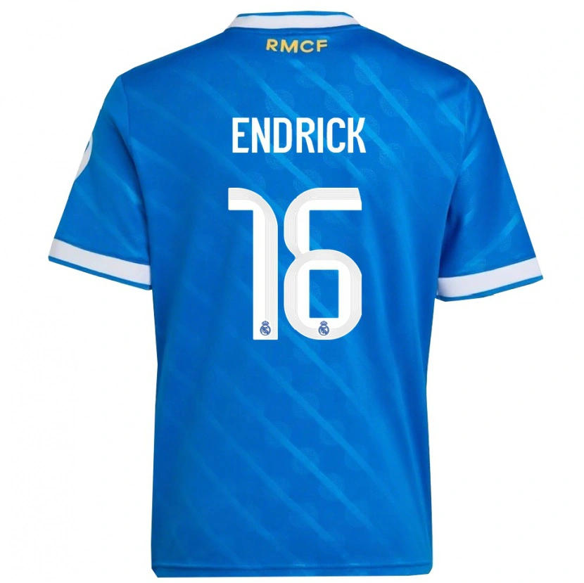 Danxen Pánské Endrick #16 Modrá Bílá Třetí Hráčské Dresy 2025/26 Dres
