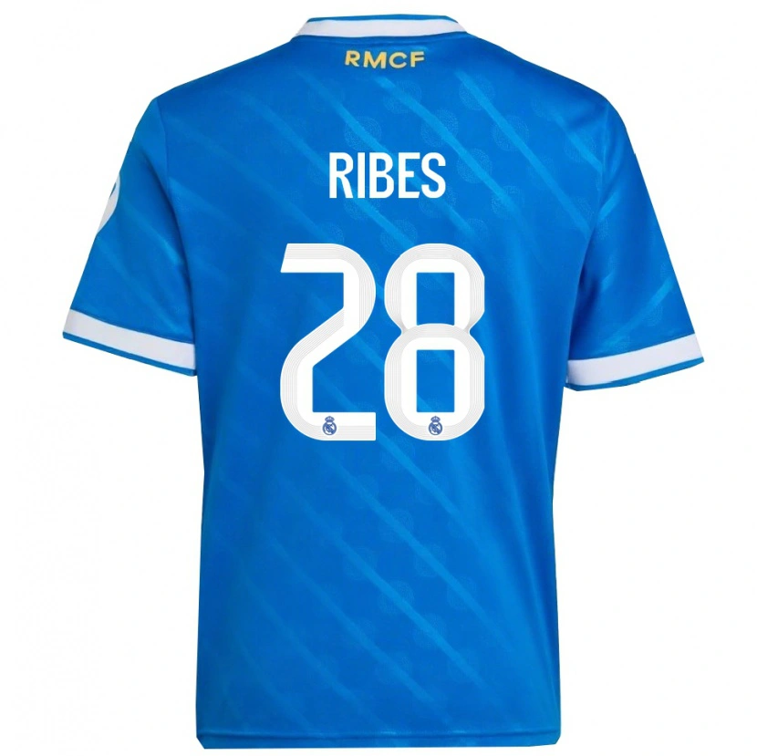 Danxen Pánské Kike Ribes #28 Modrá Bílá Třetí Hráčské Dresy 2025/26 Dres