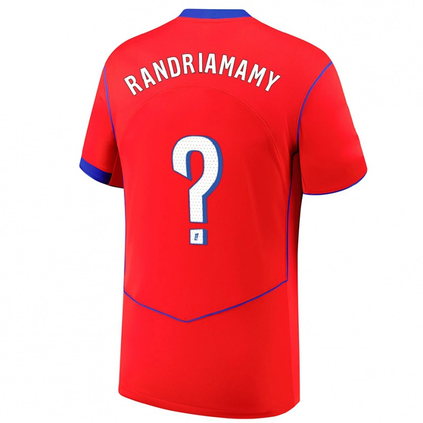 Danxen Pánské Mathyas Randriamamy #0 Červená Modrá Bílá Třetí Hráčské Dresy 2025/26 Dres