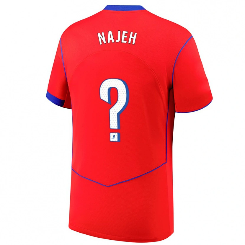 Danxen Pánské Kais Najeh #0 Červená Modrá Bílá Třetí Hráčské Dresy 2025/26 Dres