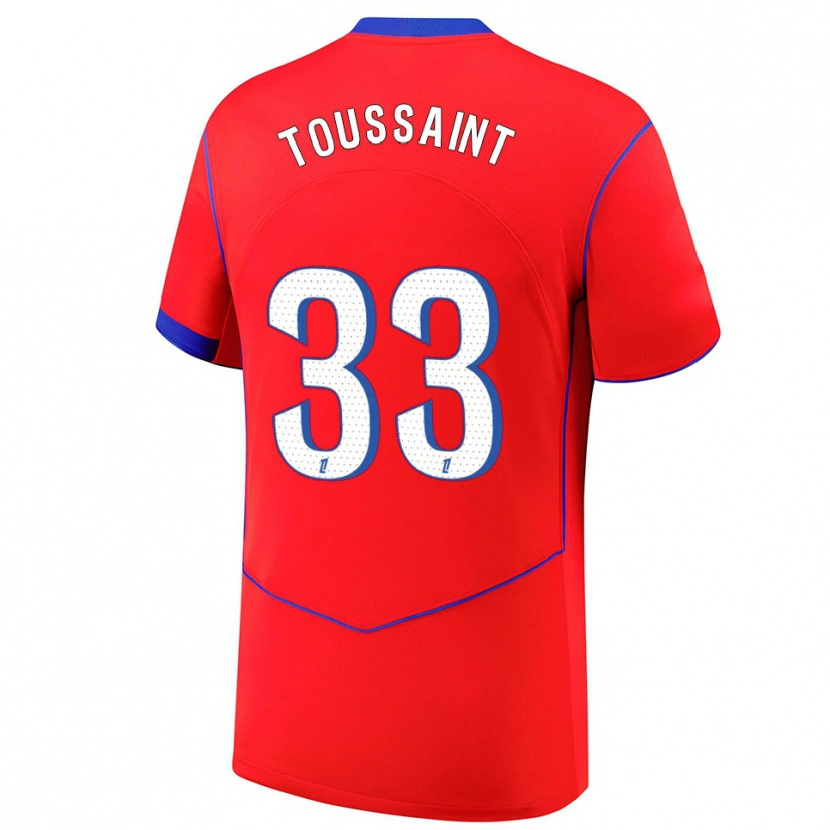 Danxen Pánské Océane Toussaint #33 Červená Modrá Bílá Třetí Hráčské Dresy 2025/26 Dres