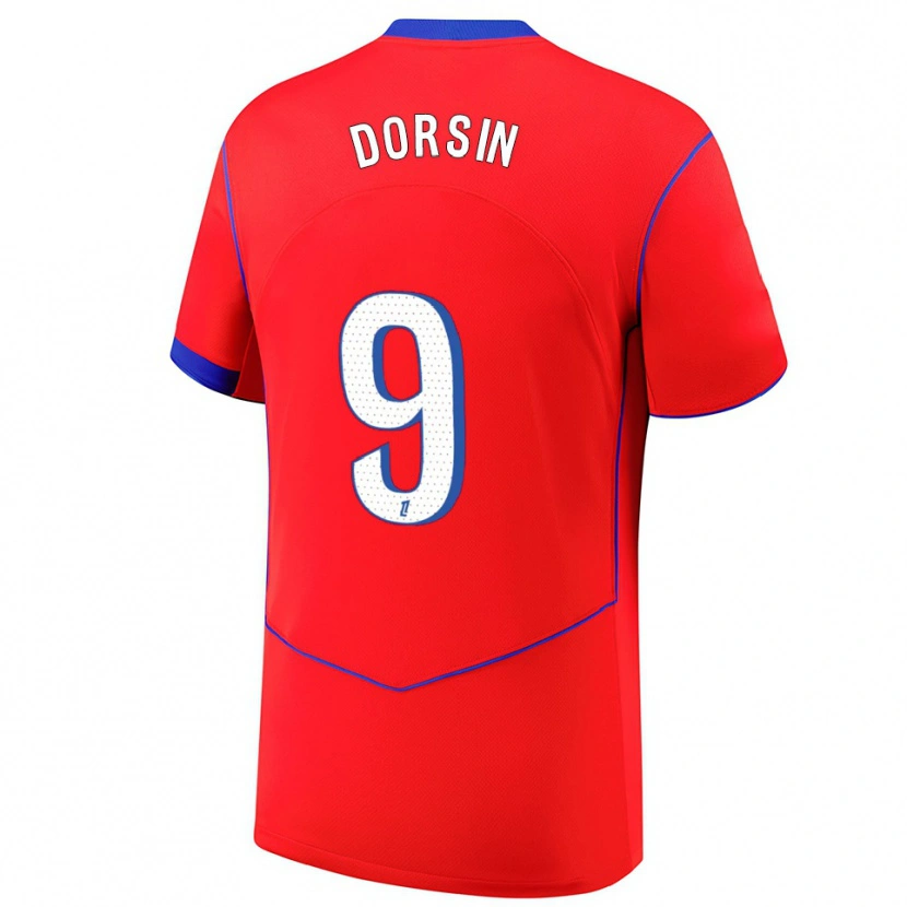 Danxen Pánské Frøya Dorsin #9 Červená Modrá Bílá Třetí Hráčské Dresy 2025/26 Dres