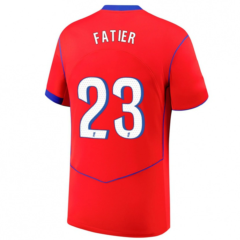 Danxen Pánské Noémie Fatier #23 Červená Modrá Bílá Třetí Hráčské Dresy 2025/26 Dres