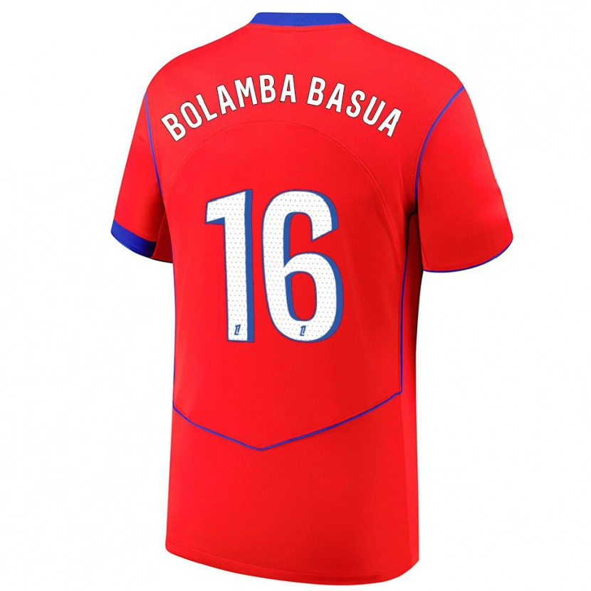 Danxen Pánské Kévin Bolamba Basua #16 Červená Modrá Bílá Třetí Hráčské Dresy 2025/26 Dres