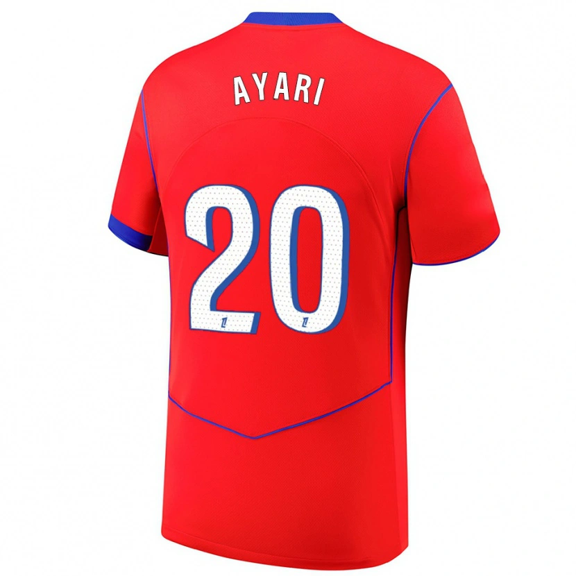 Danxen Pánské Adam Ayari #20 Červená Modrá Bílá Třetí Hráčské Dresy 2025/26 Dres