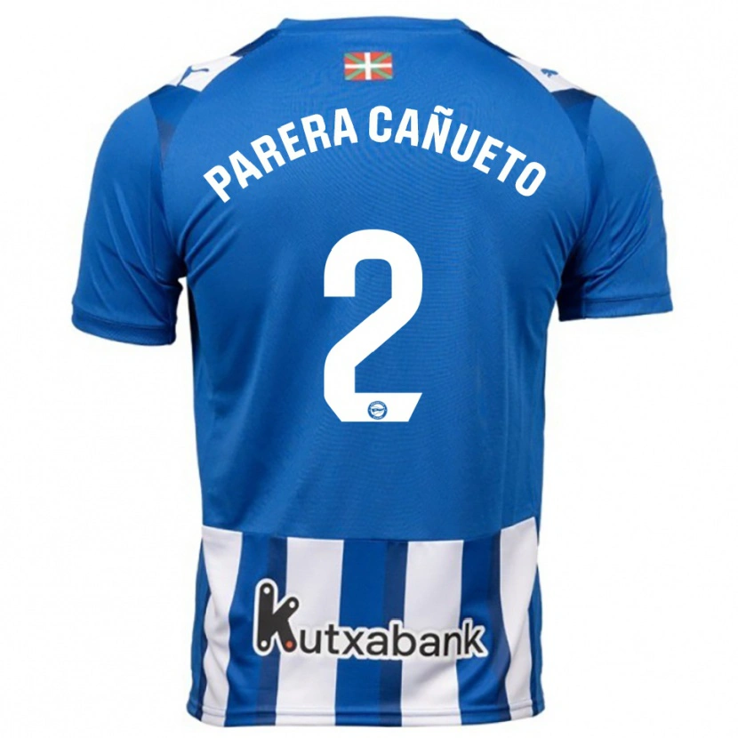 Danxen Dámské Laia Parera Cañueto #2 Modrá Bílá Domů Hráčské Dresy 2025/26 Dres