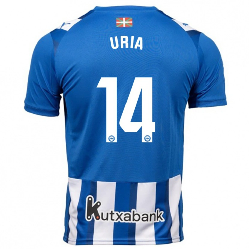 Danxen Dámské Iker Uria #14 Modrá Bílá Domů Hráčské Dresy 2025/26 Dres