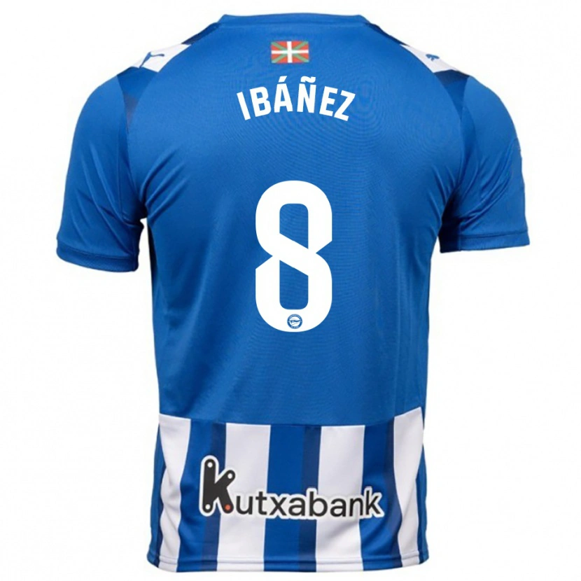 Danxen Dámské Pablo Ibáñez #8 Modrá Bílá Domů Hráčské Dresy 2025/26 Dres