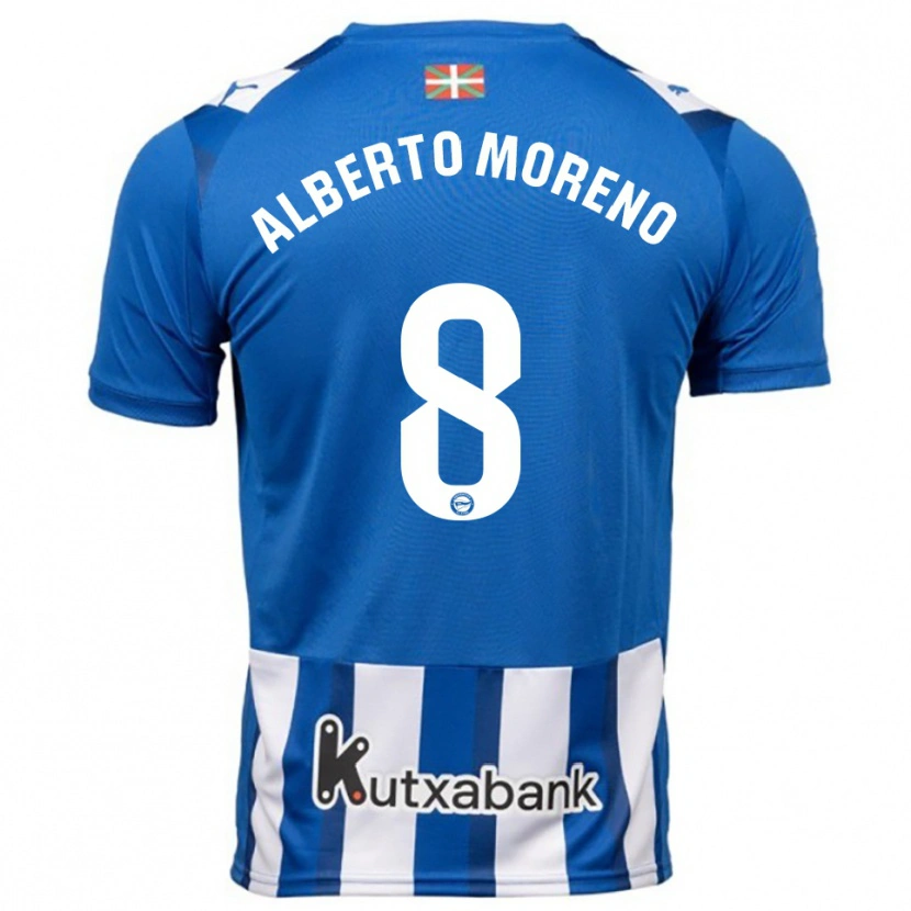 Danxen Dámské Alberto Moreno #8 Modrá Bílá Domů Hráčské Dresy 2025/26 Dres