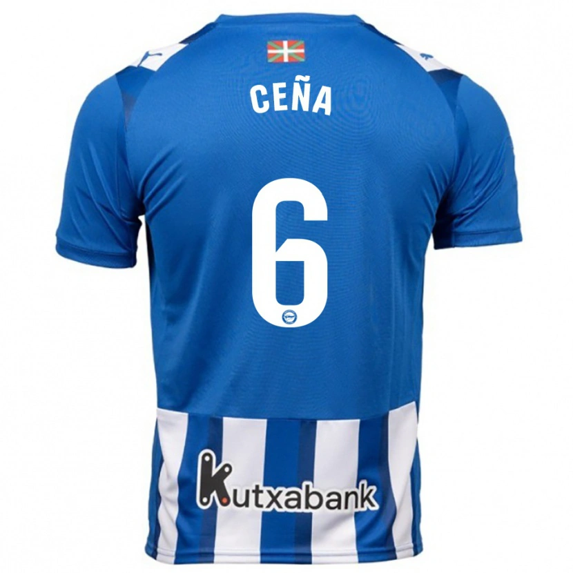 Danxen Dámské Marcos Ceña #6 Modrá Bílá Domů Hráčské Dresy 2025/26 Dres