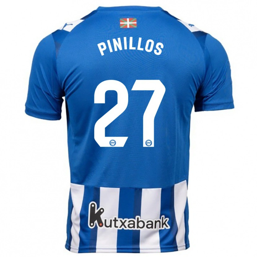 Danxen Dámské Lander Pinillos #27 Modrá Bílá Domů Hráčské Dresy 2025/26 Dres