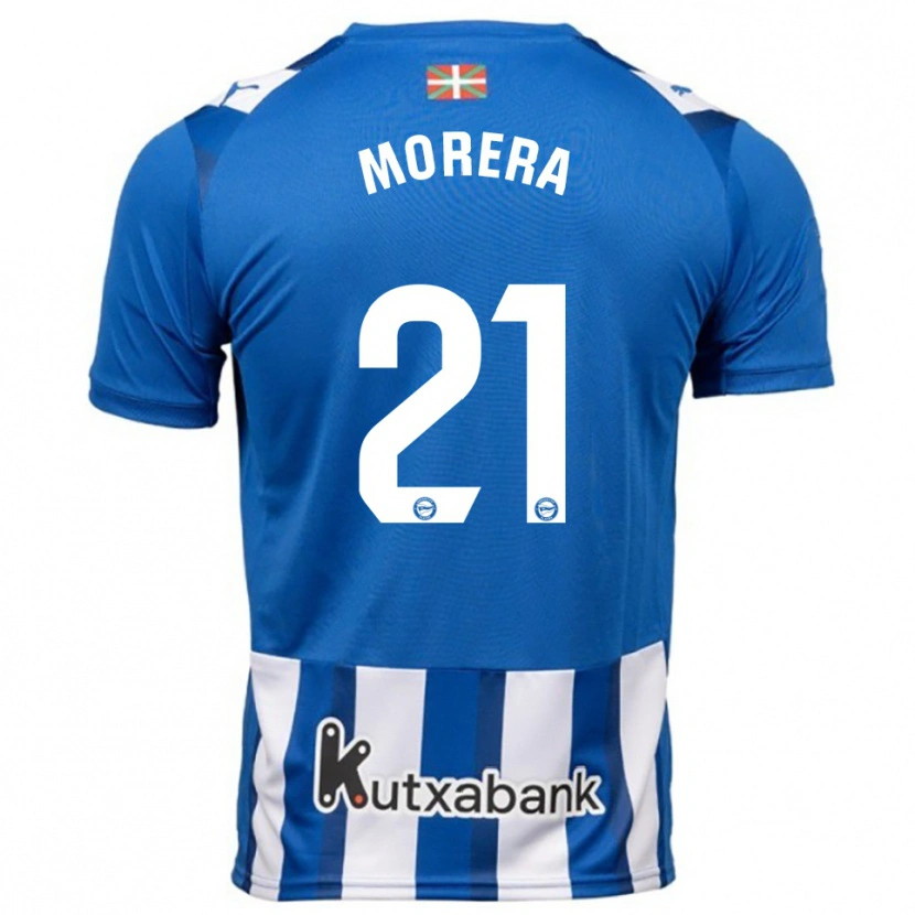 Danxen Dámské Carla Morera #21 Modrá Bílá Domů Hráčské Dresy 2025/26 Dres