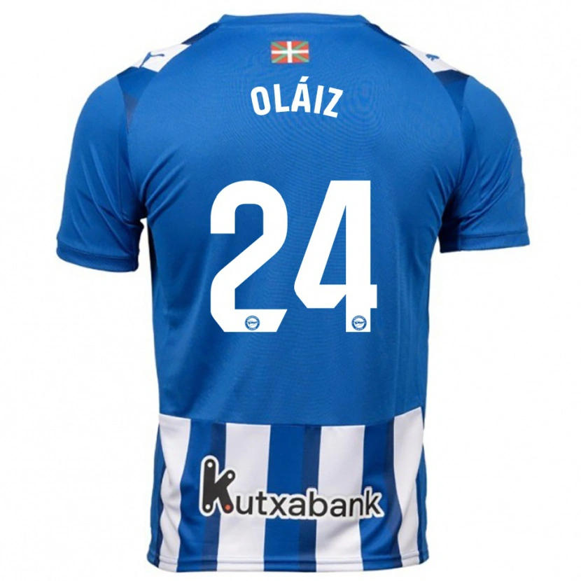 Danxen Dámské Xanet Oláiz #24 Modrá Bílá Domů Hráčské Dresy 2025/26 Dres