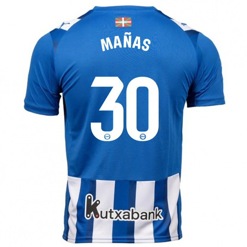 Danxen Dámské Aitor Mañas #30 Modrá Bílá Domů Hráčské Dresy 2025/26 Dres