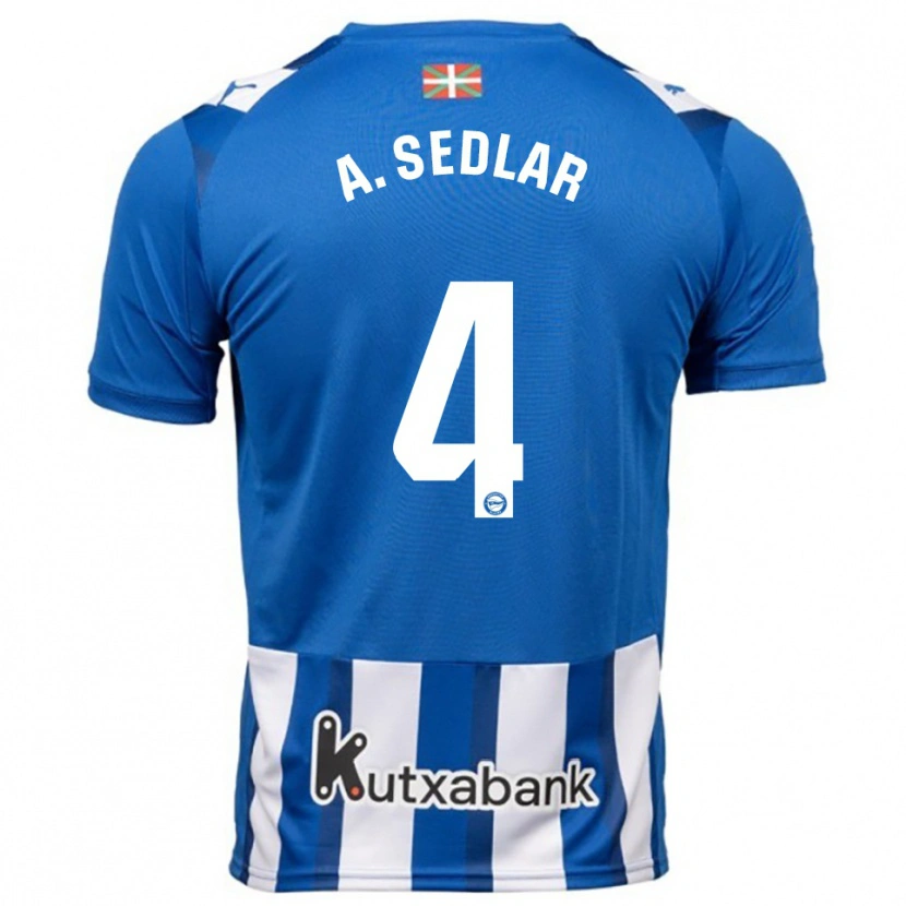 Danxen Dámské Aleksandar Sedlar #4 Modrá Bílá Domů Hráčské Dresy 2025/26 Dres