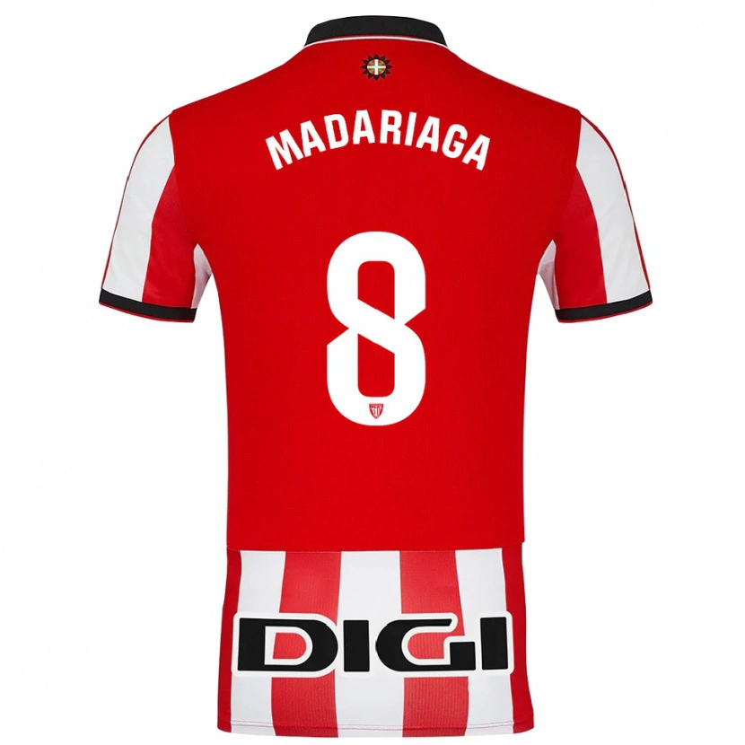 Danxen Dámské Joan Madariaga #8 Červená Bílá Domů Hráčské Dresy 2025/26 Dres