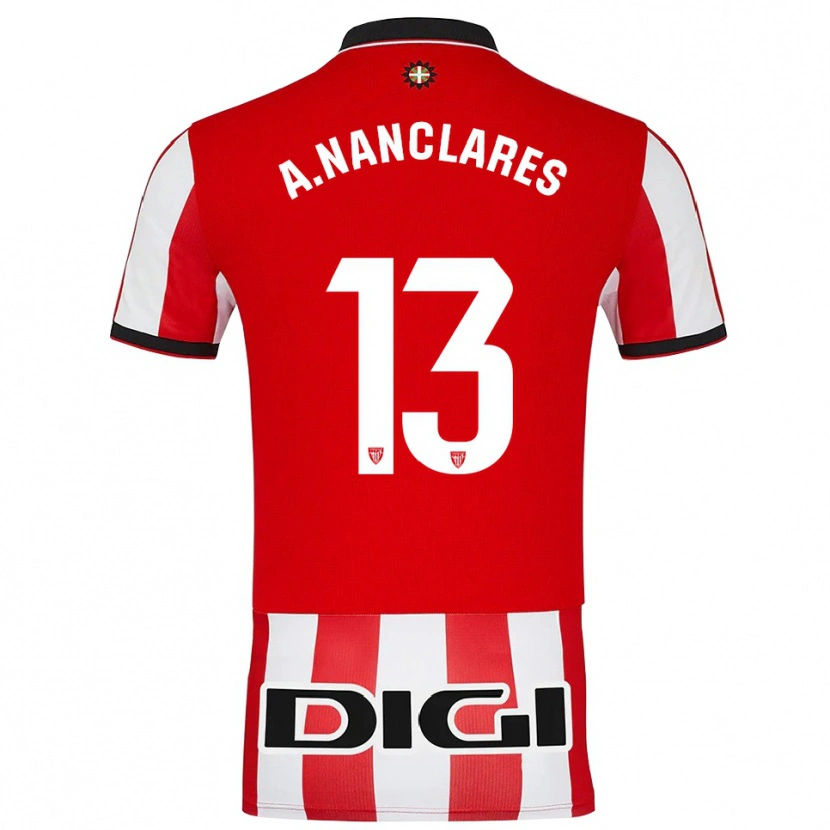 Danxen Dámské Adriana Nanclares #13 Červená Bílá Domů Hráčské Dresy 2025/26 Dres