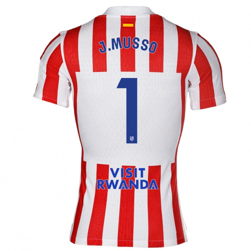 Danxen Dámské Juan Musso #1 Červená Bílá Domů Hráčské Dresy 2025/26 Dres