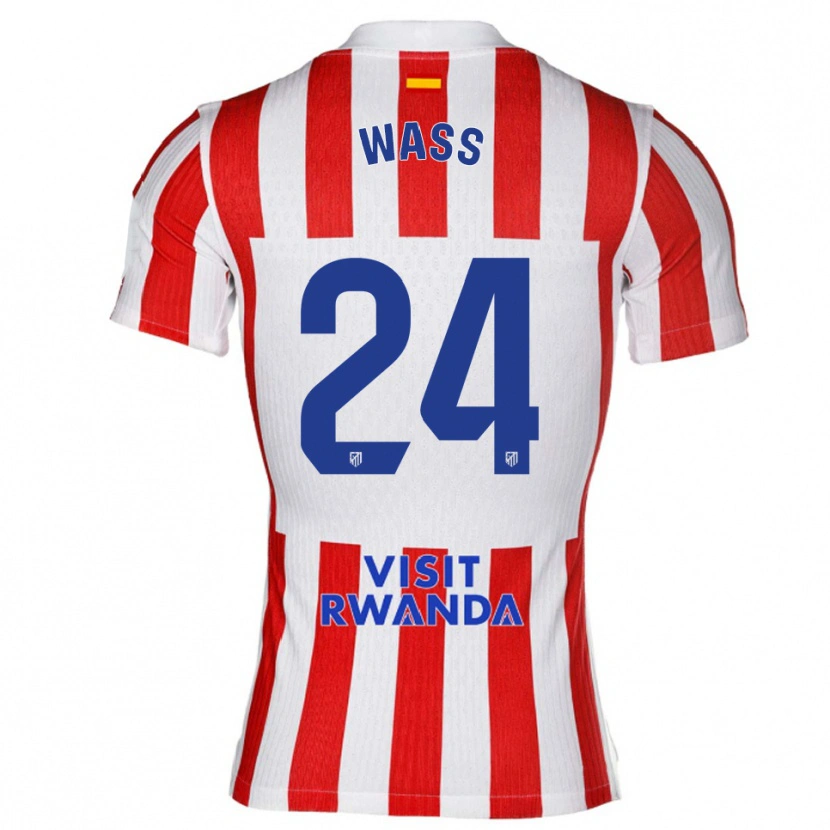 Danxen Dámské Daniel Wass #24 Červená Bílá Domů Hráčské Dresy 2025/26 Dres