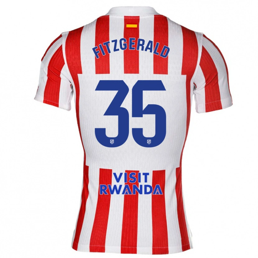 Danxen Dámské Daniel Fitzgerald #35 Červená Bílá Domů Hráčské Dresy 2025/26 Dres
