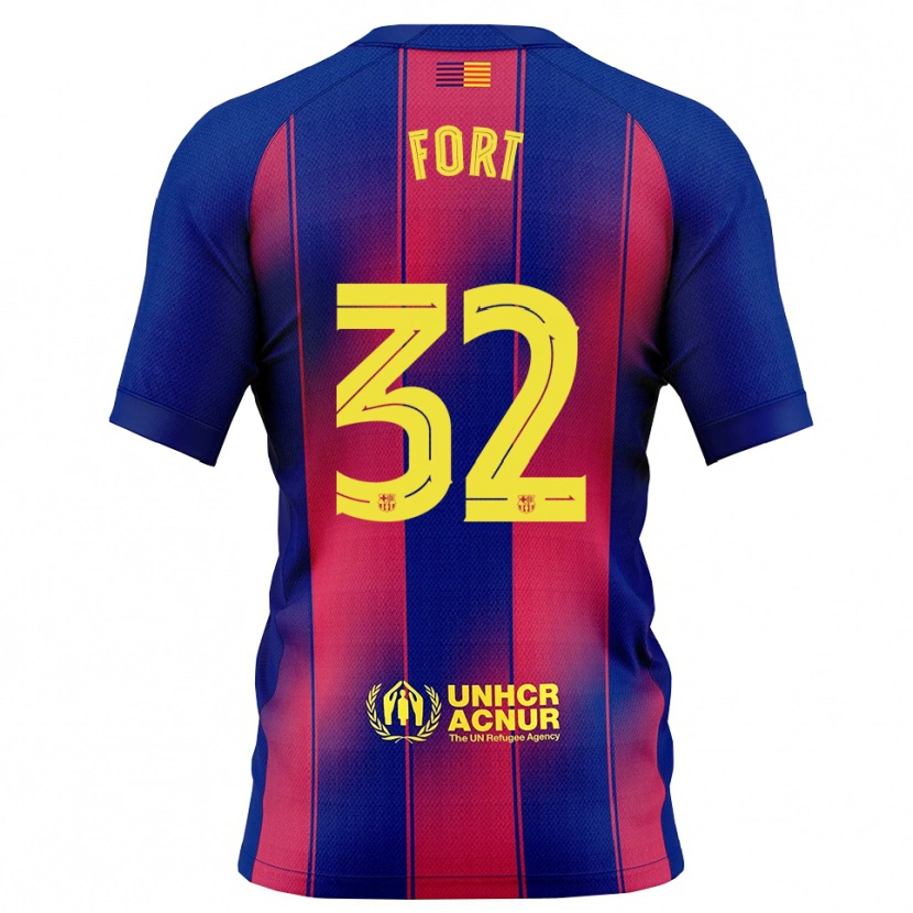 Danxen Dámské Héctor Fort #32 Modrá Červená Domů Hráčské Dresy 2025/26 Dres
